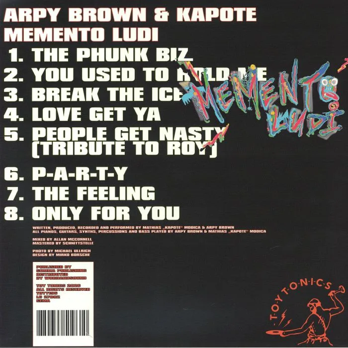 Back cover — Arpy BROWN / KAPOTE — Memento Ludi