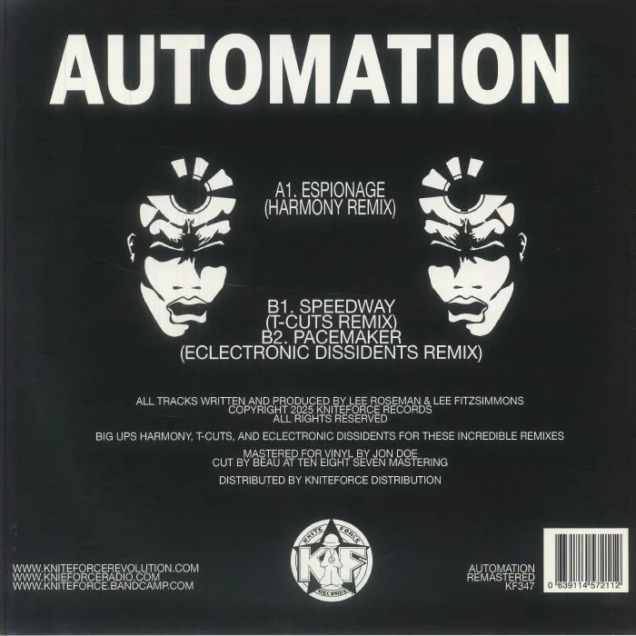Обратная сторона обложки — AUTOMATION — The Remixes: Part Two