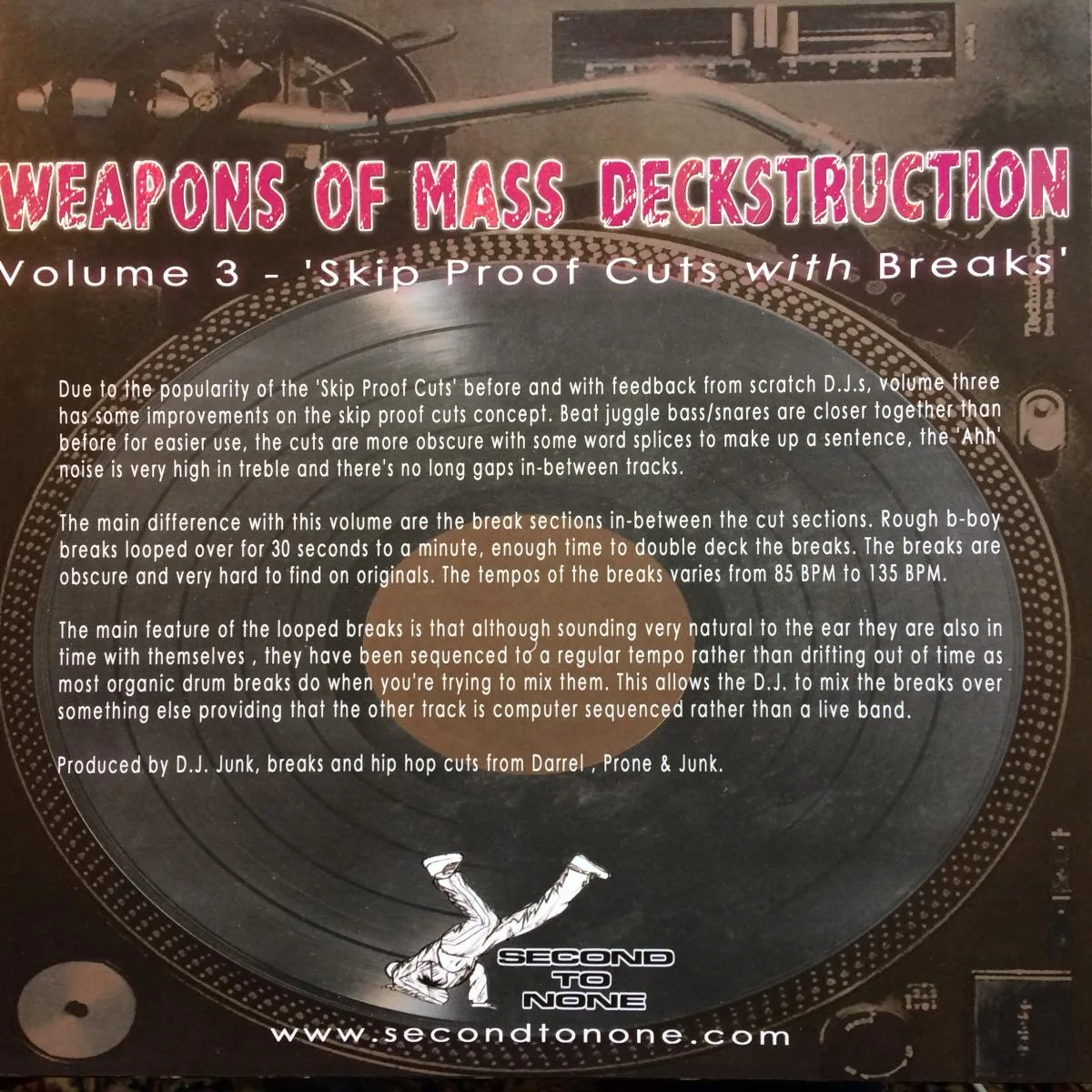 Back cover — Weapons Of Mass Deckstruction — Vol 3 - Skip Proof Cuts With B