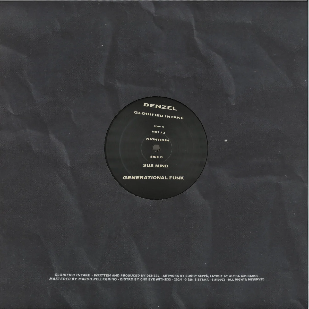 Back cover — Denzel — Glorified Intake