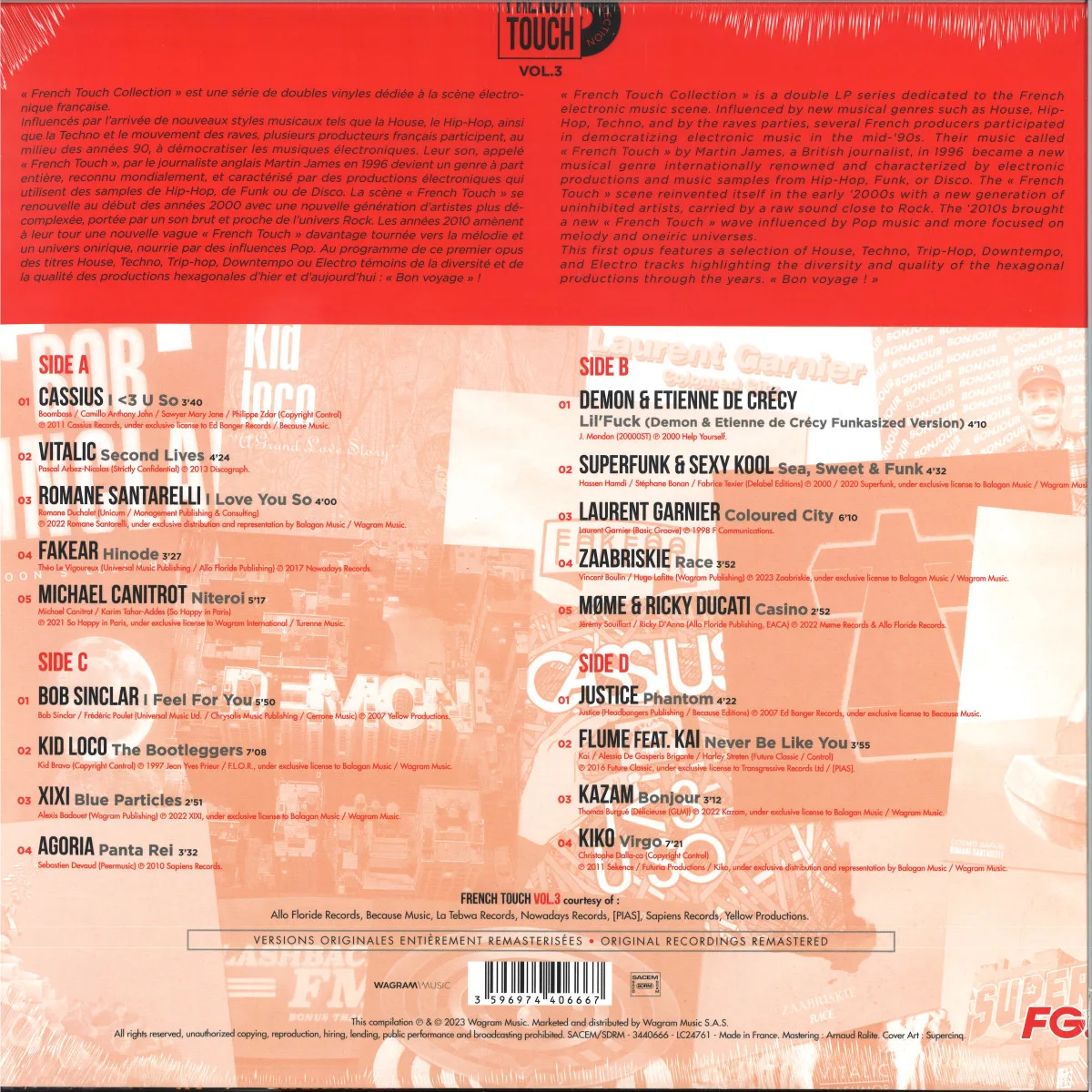Back cover — Various — FRENCH TOUCH 03 BY FG 2X12"