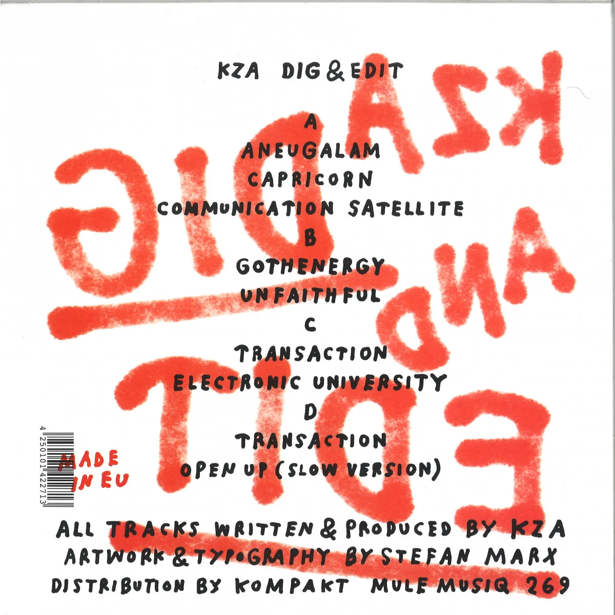 Back cover — KZA — Dig And Edit 2x12"