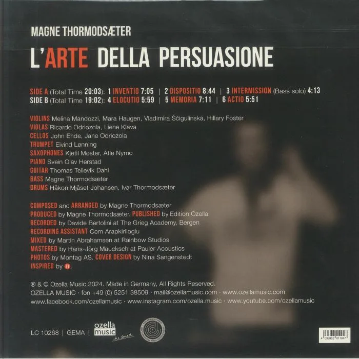 Обратная сторона обложки — Magne THORMODSAETER — L'arte Della Persuasione