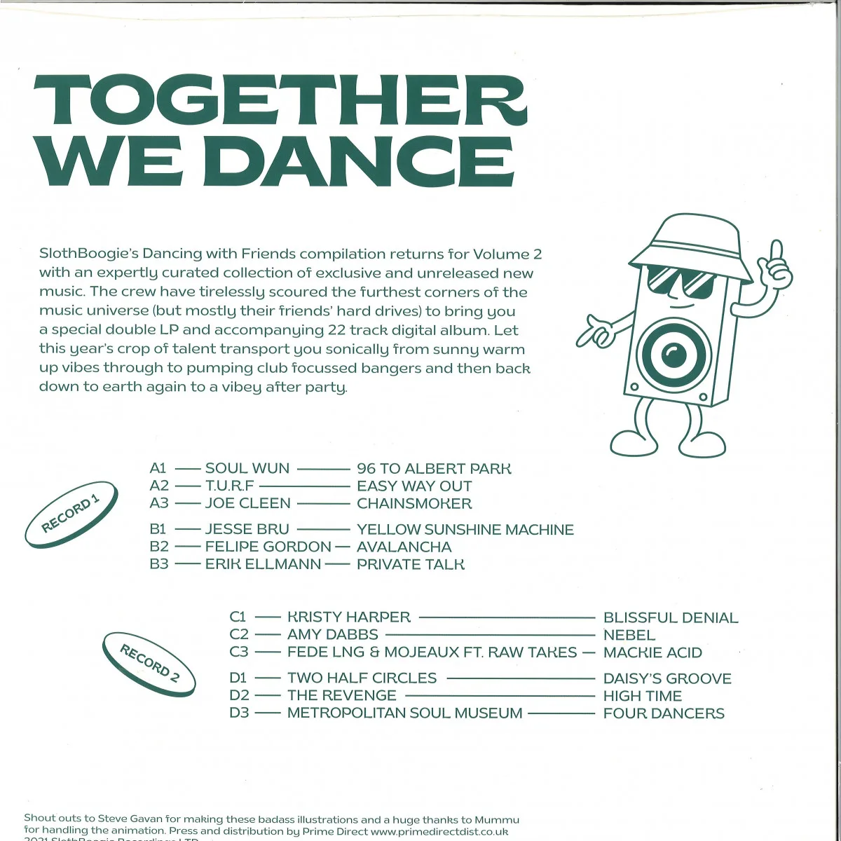 Back cover — Various — Dancing With Friends Vol.2 (2x12")