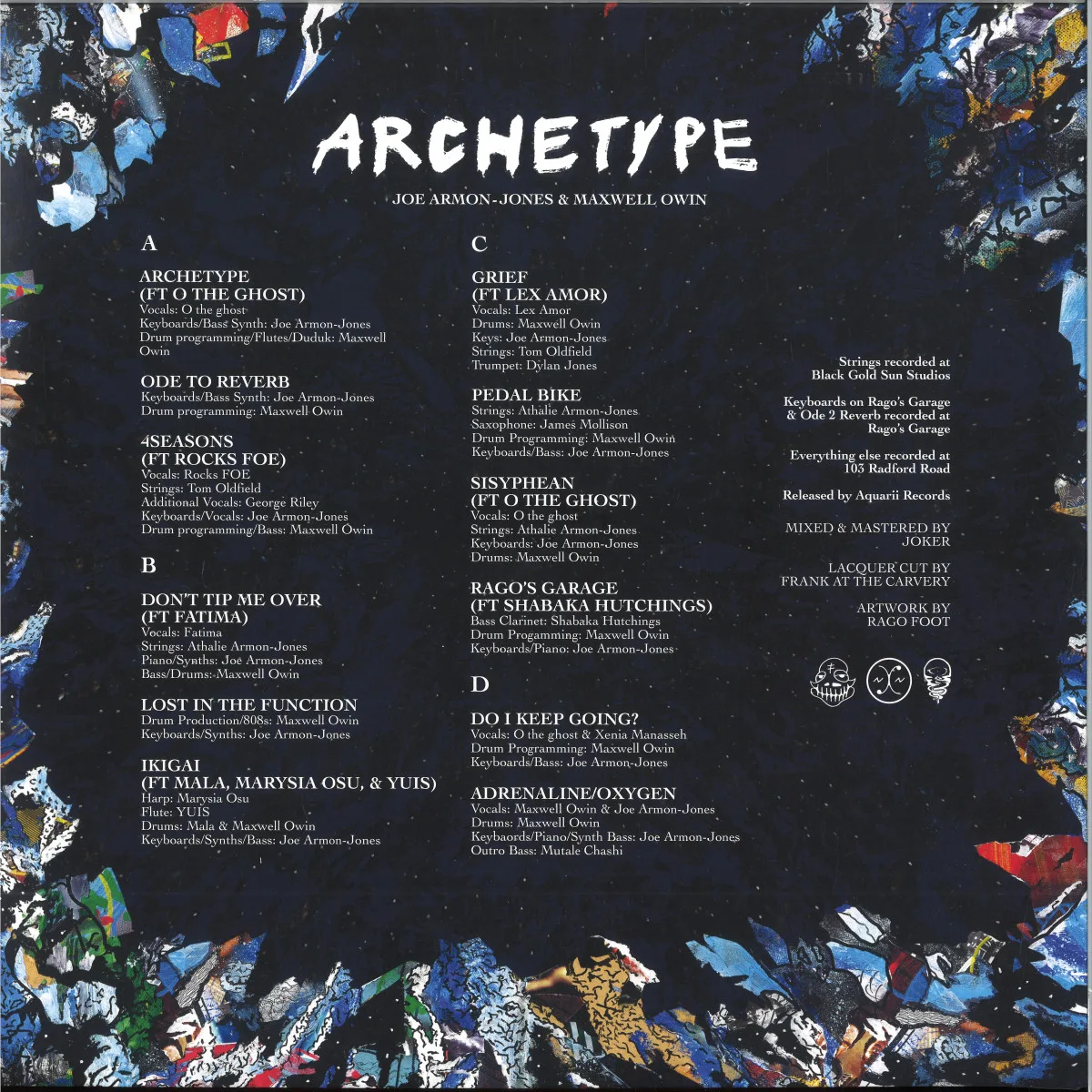 Обратная сторона обложки — Joe Armon-Jones&Maxwell Owin — Archetype 2x12"