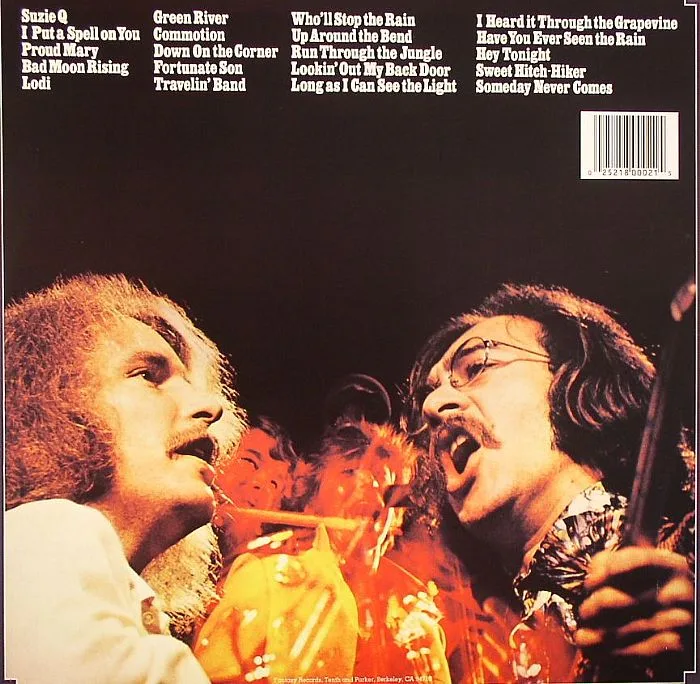 Обратная сторона обложки — CREEDENCE CLEARWATER REVIVAL — Chronicle: The 20 Greatest Hits