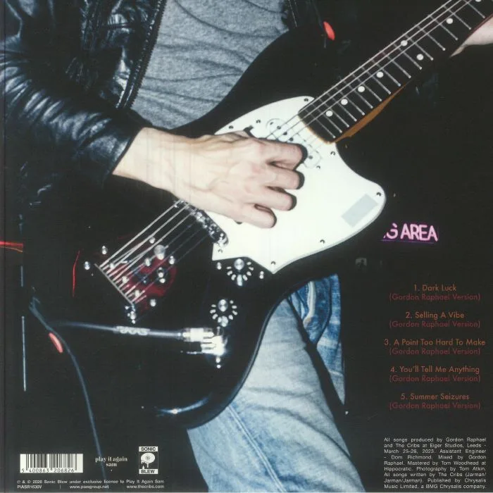 Back cover — The CRIBS — Selling A Vibe: Gordon Raphael Sessions (Record Store Day RSD 2026)
