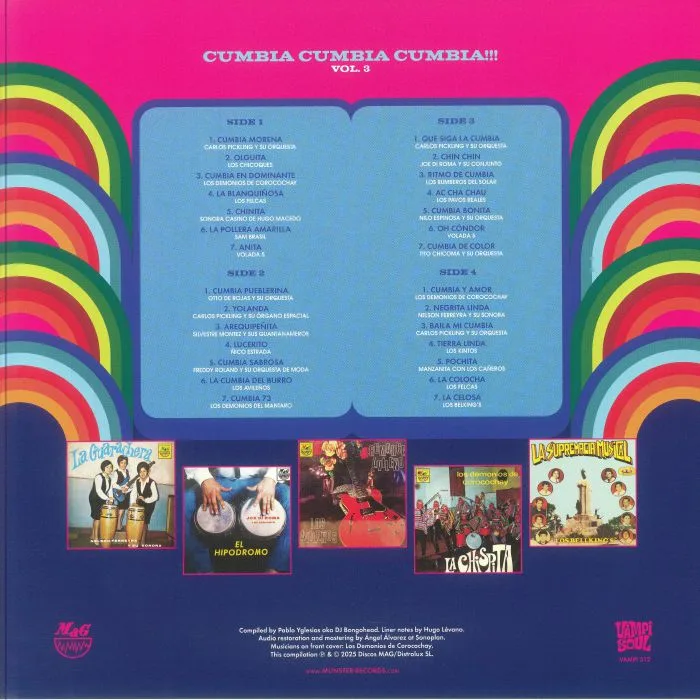 Обратная сторона обложки — VARIOUS — Cumbia Cumbia Cumbia!!! Vol 3