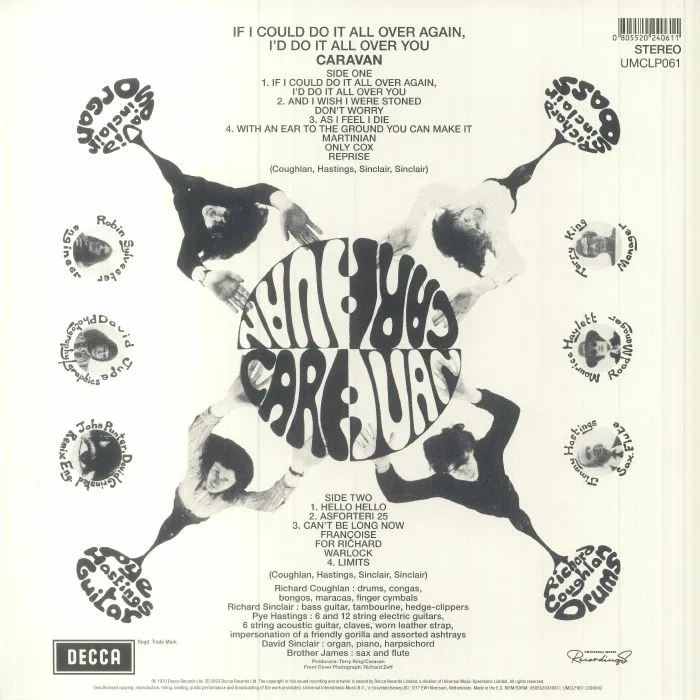 Back cover — CARAVAN — If I Could Do It All Over Again I'd Do It All Over You (reissue)