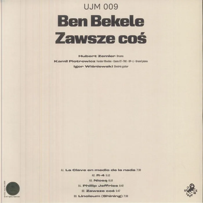 Обратная сторона обложки — Ben BEKELE — Zawsze Cos