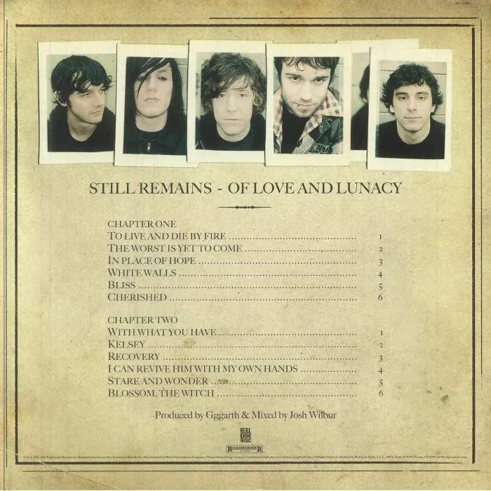 Back cover — STILL REMAINS — Of Love & Lunacy (20th Anniversary Edition) (remastered)