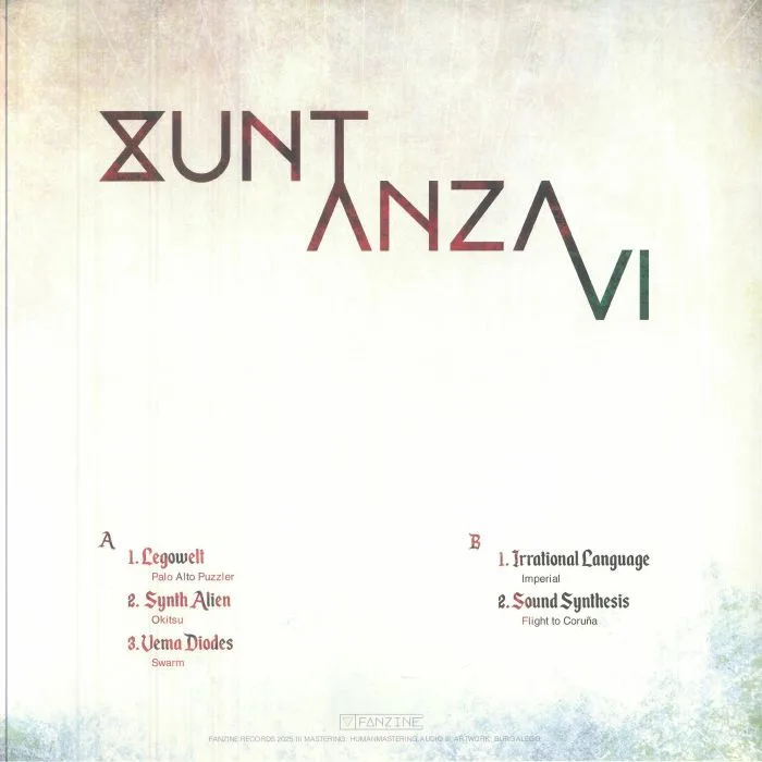 Обратная сторона обложки — LEGOWELT / SYNTH ALIEN / VEMA DIODES / IRRATIONAL LANGUAGE / SOUND SYNTHESIS — Xuntanza Vol VI