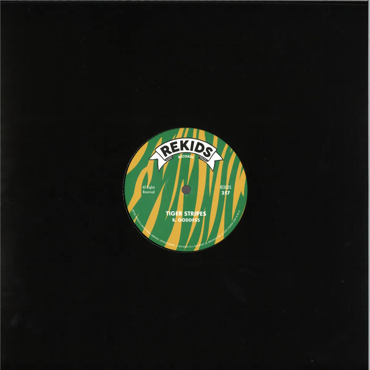 Back cover — Tiger Stripes — All Night Long