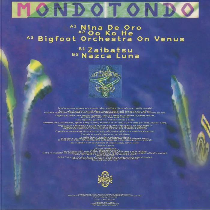 Back cover — URBANATRIBU — Mondotondo EP