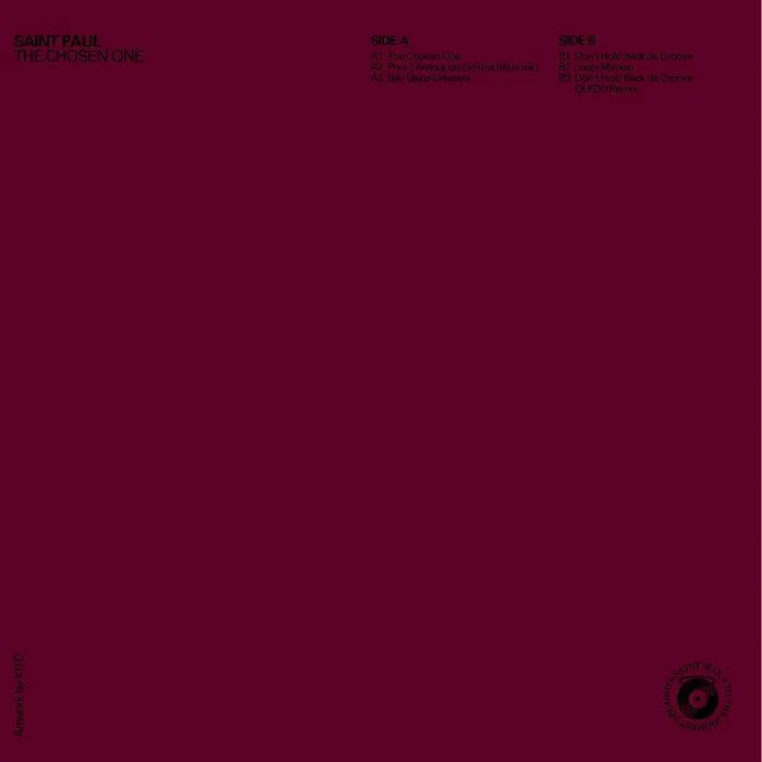 Back cover — SAINT PAUL — The Chosen One (feat Gledd remix)