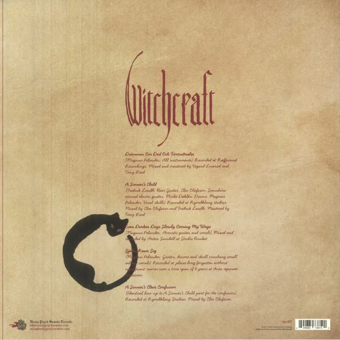 Back cover — WITCHCRAFT — A Sinner's Child EP