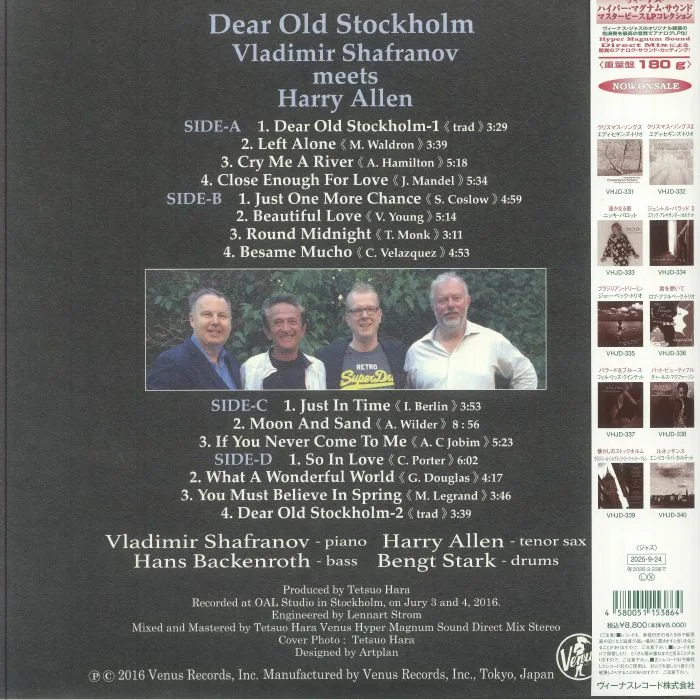 Back cover — Vladimir SHAFRANOV / HARRY ALLEN — Dear Old Stockholm (reissue)