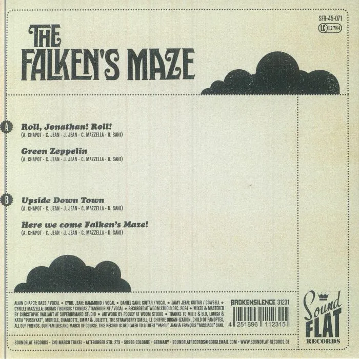 Back cover — The FALKEN'S MAZE — Here We Come!