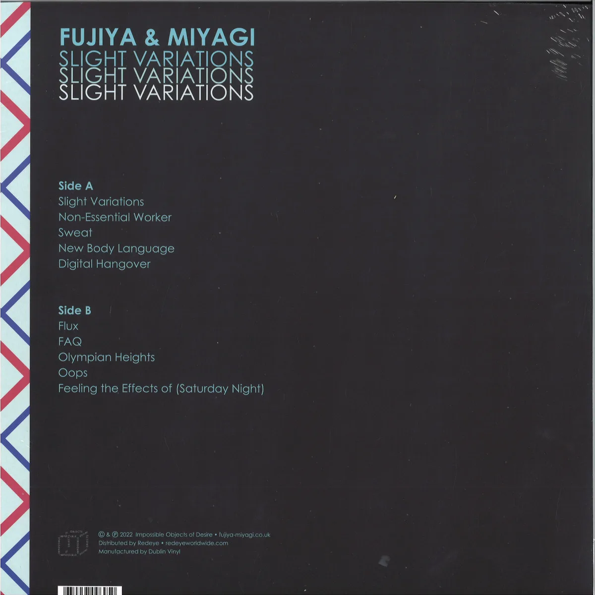 Обратная сторона обложки — Fujiya&Miyagi — Slight Variations LP