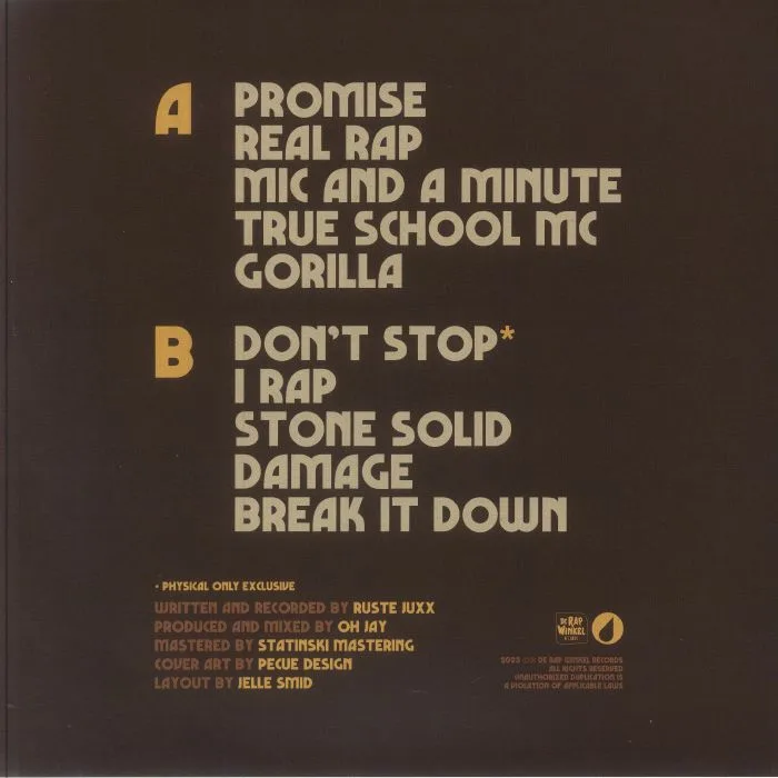 Back cover — RUSTE JUXX / OH JAY — Break It Down