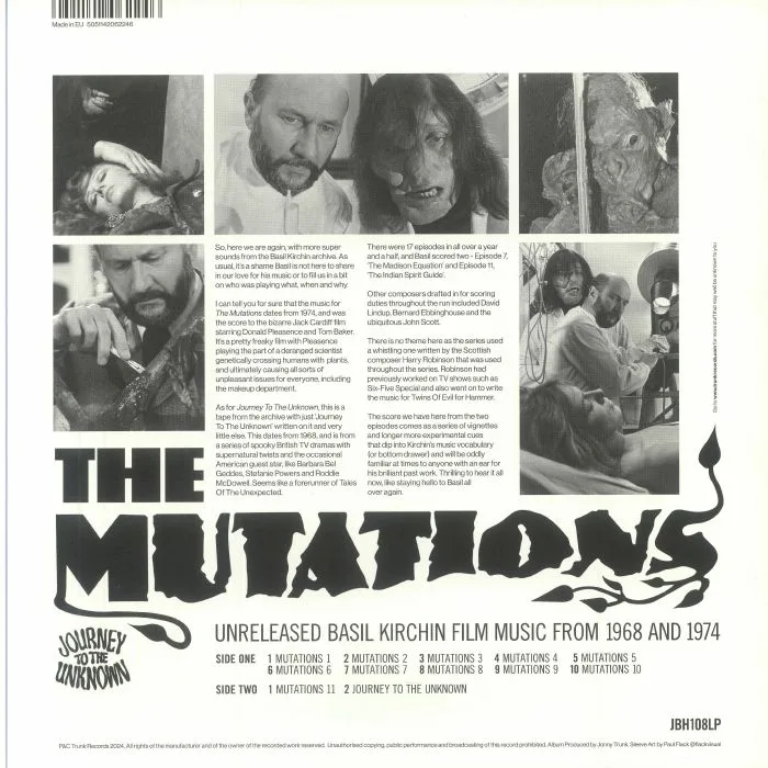 Обратная сторона обложки — Basil KIRCHIN — The Mutations: Unreleased Basil Kirchin Film Music From 1968 & 1974