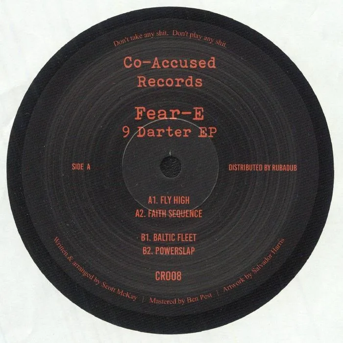 Лицевая сторона обложки — FEAR E — 9 Darter EP