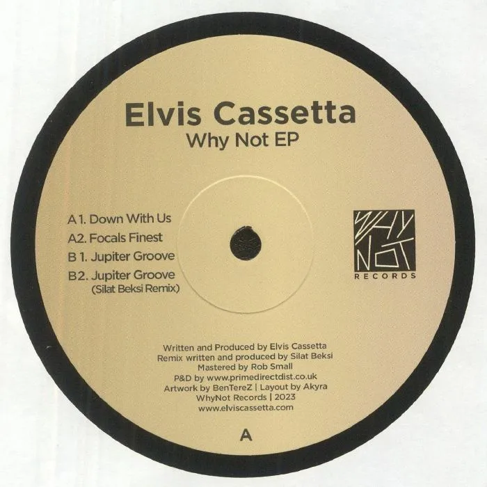 Лицевая сторона обложки — Elvis CASSETTA — Why Not EP