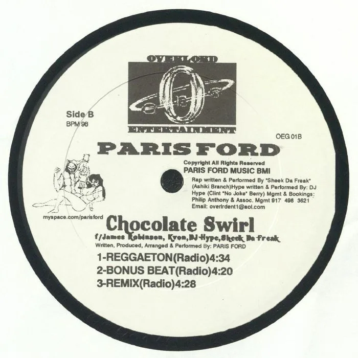 Обратная сторона обложки — Paris FORD — Chocolate Swirl