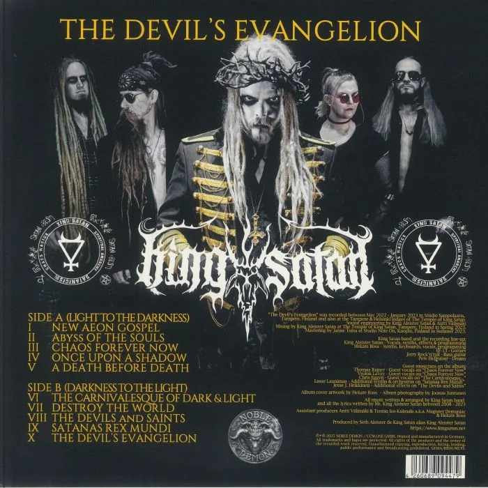 Обратная сторона обложки — KING SATAN — The Devil's Evangelion