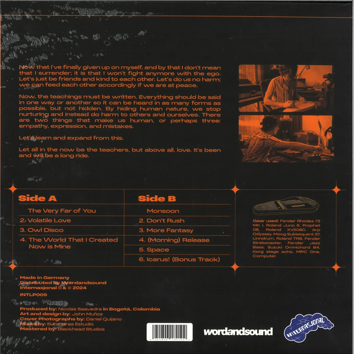 Back cover — Kabinett — The World That I Created Now Is Mine (LP)