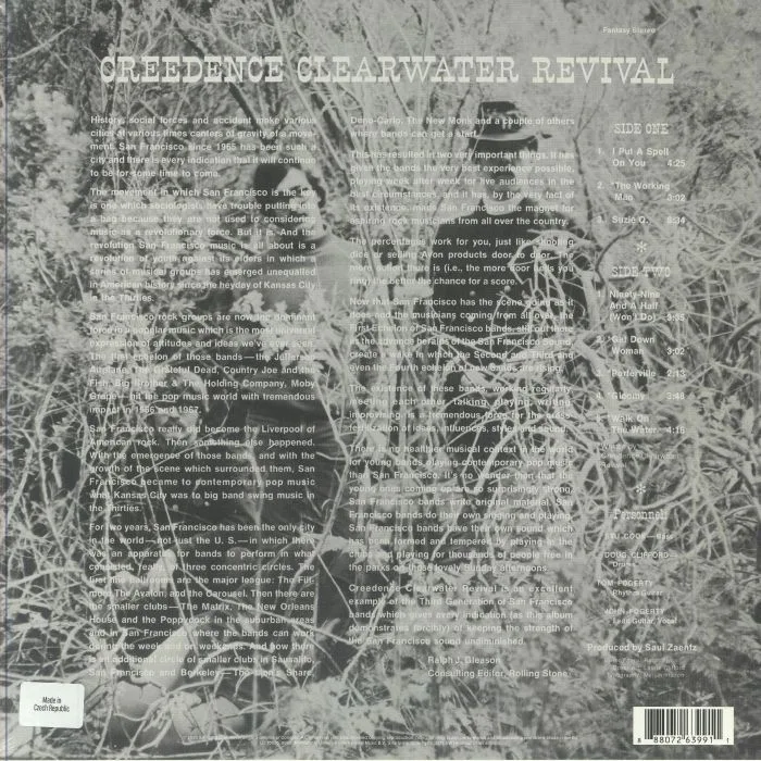 Обратная сторона обложки — CREEDENCE CLEARWATER REVIVAL — Creedence Clearwater Revival