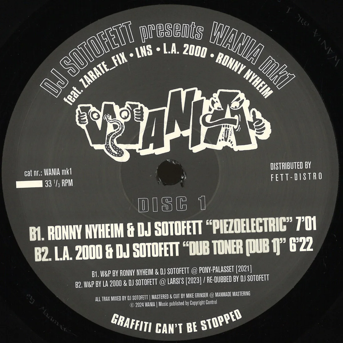 Dj Sotofett — WANIA mk1 (2x12")