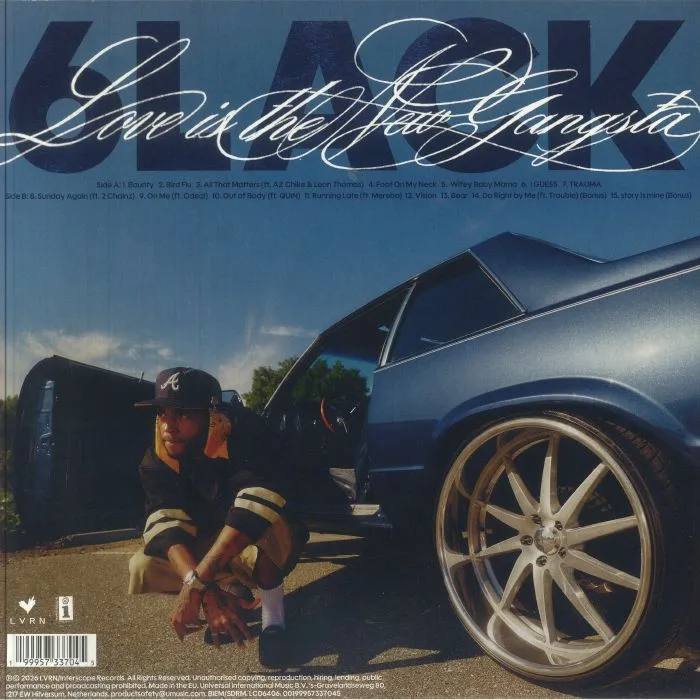 Back cover — 6LACK — Love Is The New Gangsta