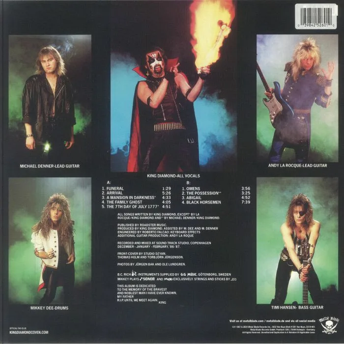 Обратная сторона обложки — KING DIAMOND — Abigail (reissue)