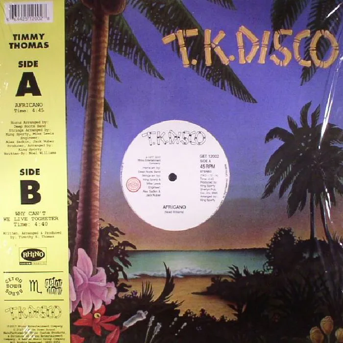 Лицевая сторона обложки — Timmy THOMAS — Africano (reissue)