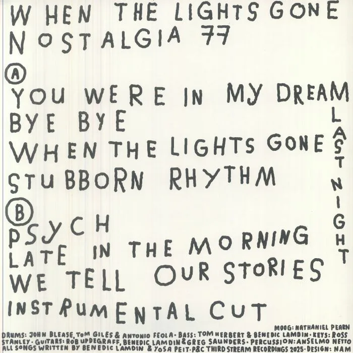 Обратная сторона обложки — NOSTALGIA 77 — When The Lights Gone