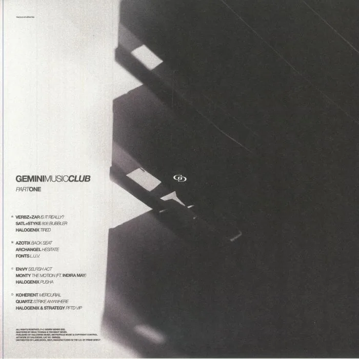 Обратная сторона обложки — VARIOUS — Gemini Music Club Part 1