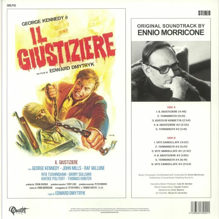 Back cover — Ennio MORRICONE — Il Giustiziere (Soundtrack)