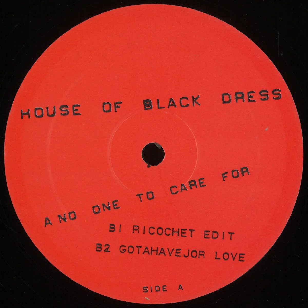 Лицевая сторона обложки — House Of Black Dress — No One To Care For