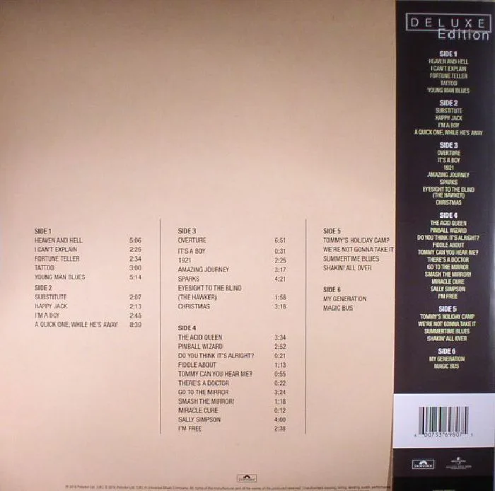 Back cover — The WHO — Live At Leeds (Deluxe Edition) (half speed remastered)