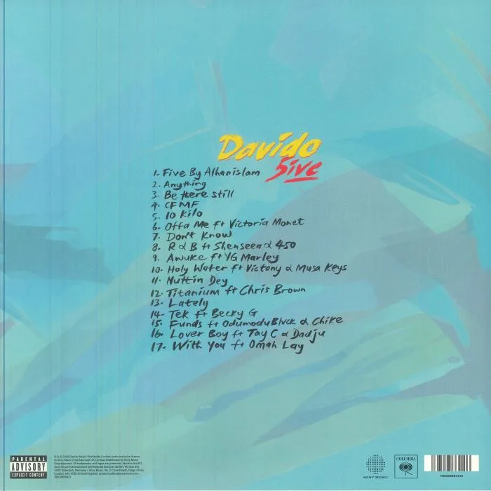 Back cover — DAVIDO — 5ive