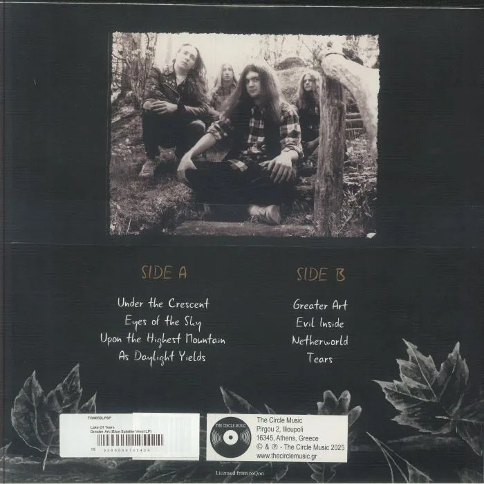 Back cover — LAKE OF TEARS — Greater Art