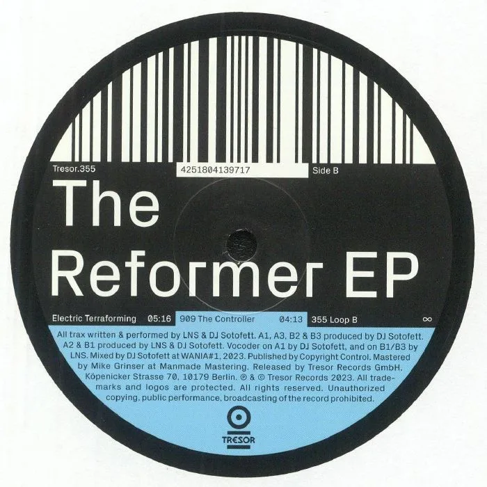 Back cover — LNS / DJ SOTOFETT — The Reformer EP