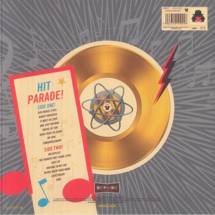 Обратная сторона обложки — MADNESS — Hit Parade (Record Store Day Black Friday RSD 2025)
