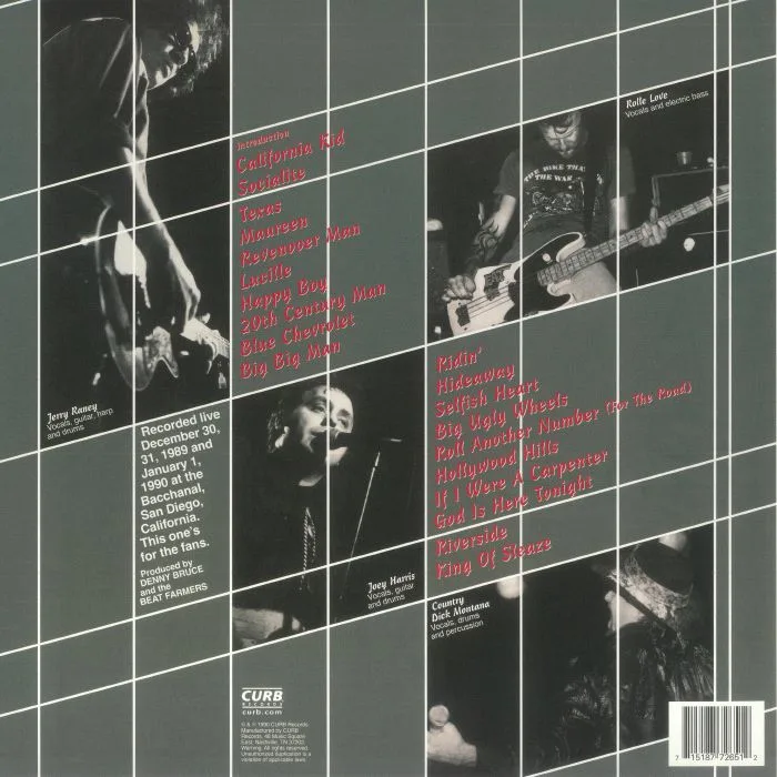 Back cover — The BEAT FARMERS — Loud & Plowed & Live