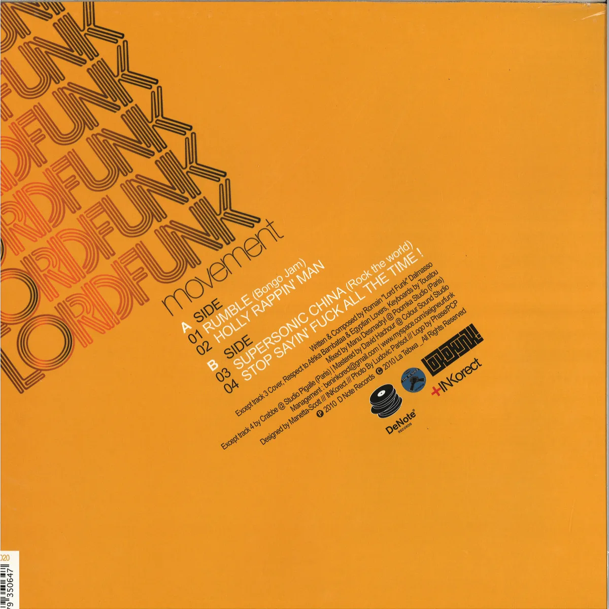 Back cover — Lord Funk — Movement