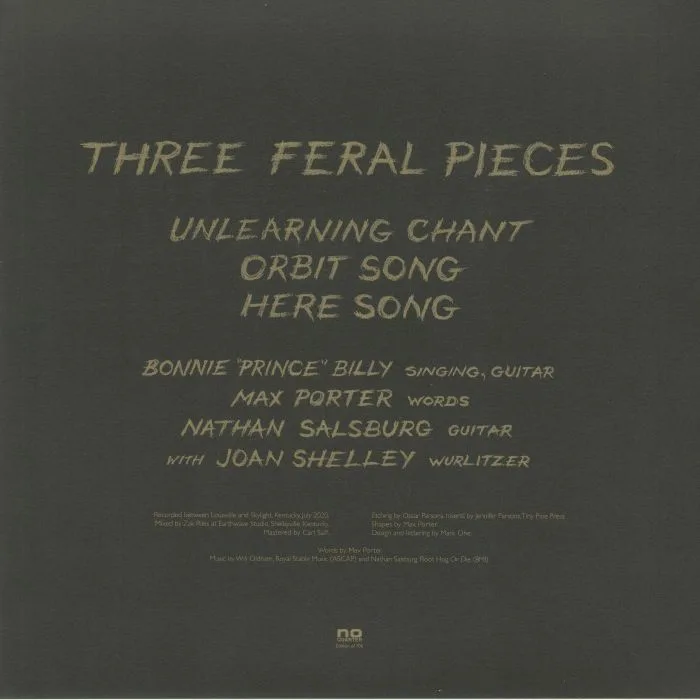 Обратная сторона обложки — Nathan SALSBURG / BONNIE PRINCE BILLY — Three Feral Pieces