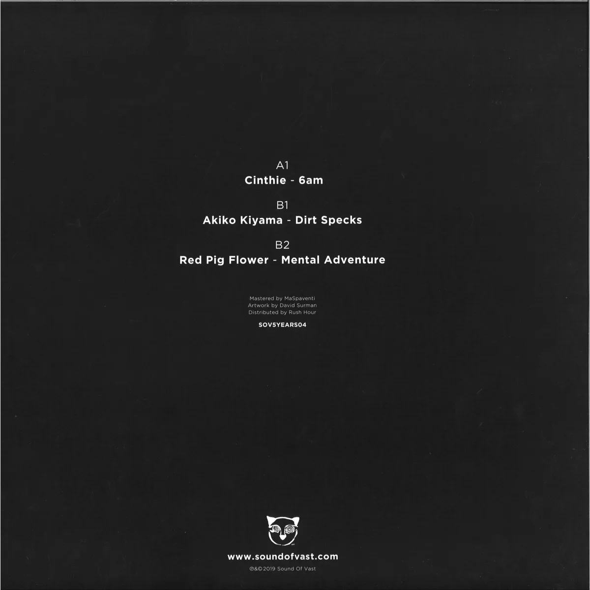 Back cover — Cinthie/Akiko Kiyama/Red Pig Flower — 5 YEARS ANNIVERSARY SERIES 04