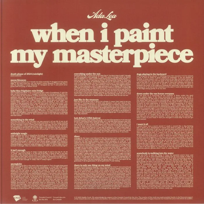 Back cover — ADA LEA — When I Paint My Masterpiece