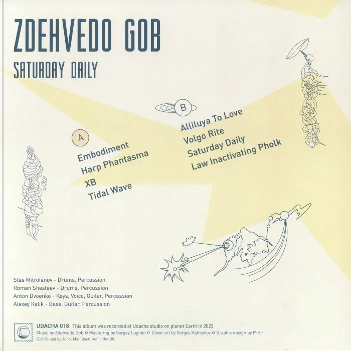 Back cover — ZDEHVEDO GOB — Saturday Daily